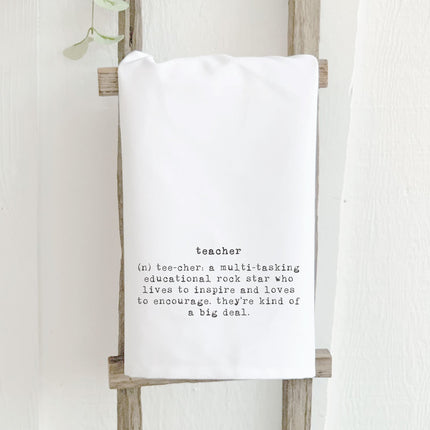 Teacher Definition - Cotton Tea Towel