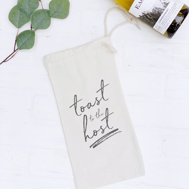Toast to the Host - Canvas Wine Bag